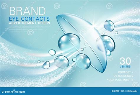 Contact Lenses Ad Stock Vector Illustration Of Lense 82801175