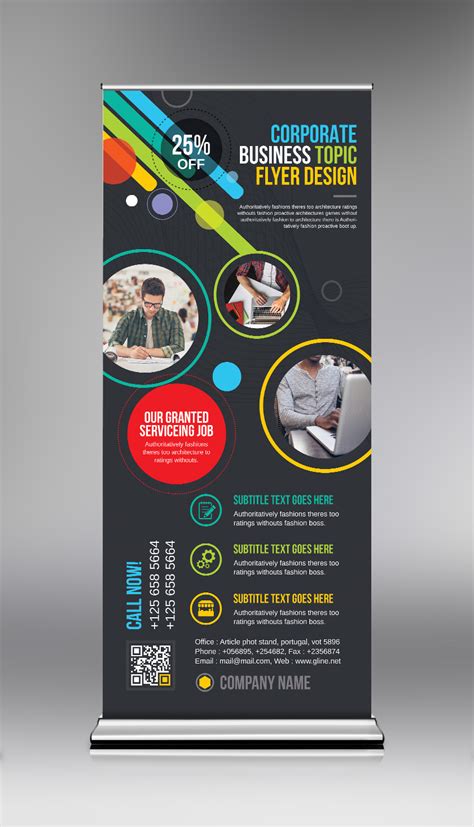 Psd Vibrant Roll Up Banner Template Graphic Mega