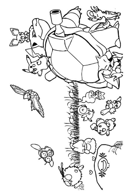 Fixed version of the cooking overview pokemonquest. Pikachu and Blastoise Coloring Page - Free Printable ...