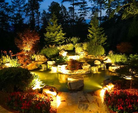 Submersible Pond Lights Vs Downlighting And Pond Lighting Ideas Led