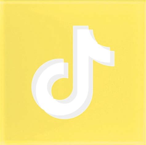 Yellow Tiktok App Icon App Icon Iphone Photo App App Icon Design