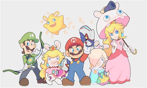 Princess Peach Mario Luigi Luma Rabbid And More Mario And