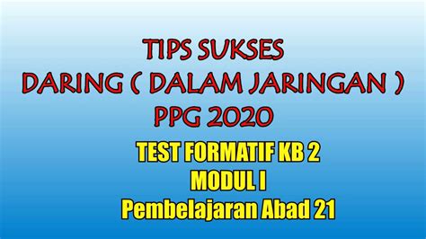 Pembahasan Soal Daring Ppg Tes Formatif Modul Pedagogik