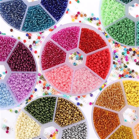 2mm Glass Seed Beads Box For Diy Bracelet Jewelry Making Kits Handmade Supplies Accessories Set