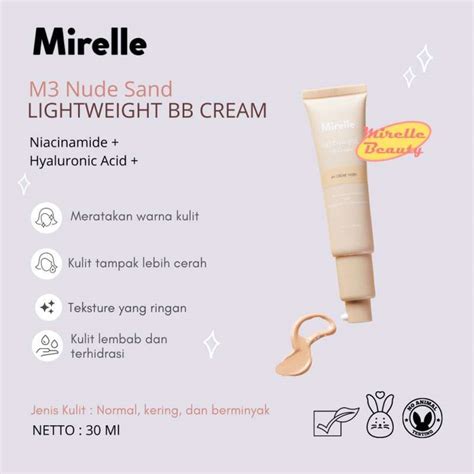 Promo Mirelle Lightweight BB Cream M3 Nude Sand Diskon 15 Di Seller
