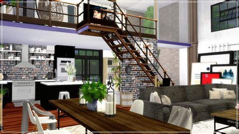 The Sims 4 Apartment Build Aesthetics Studio Loft Apartment Speed