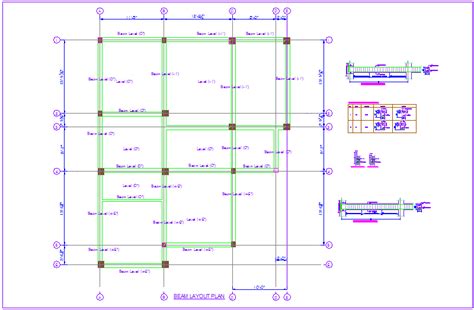 Structural View Of Beam With Floor Plan Dwg File Cadbull Images And