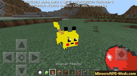 Pikachu Pokemon Go Addon For Minecraft Pe 18010 17013 161