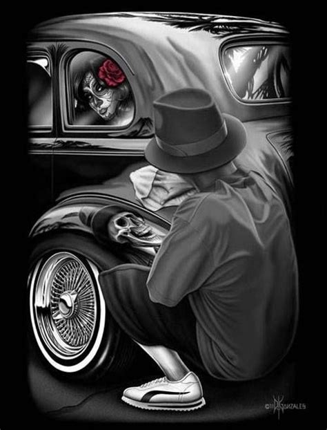 Reflections By David Gonzales Tattoo Canvas Art Print Day Of The Dead
