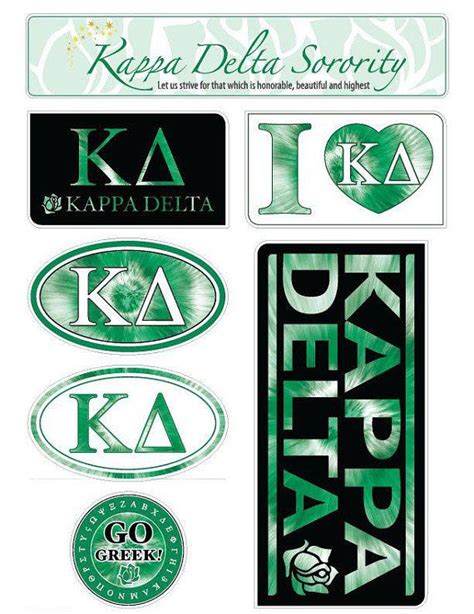 Get Creative With Our Kappa Delta Sticker Sheet Each Sheet Contains 7