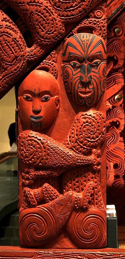 Maori Carving Belonging To A Wharenui Nz Maori Art Māori Culture