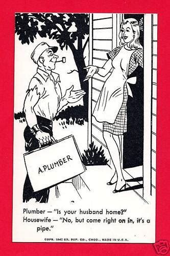Vintage Plumber Housewife Exhibit Supply Comic Vending Card Old Store Stock 2 Ebay