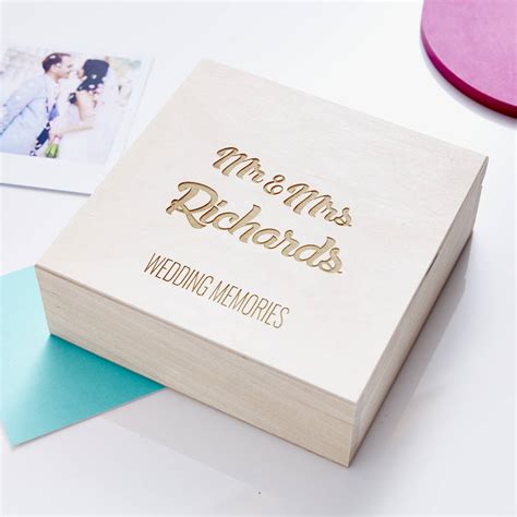 Wooden Personalised Wedding Keepsake Box By Sophia Victoria Joy