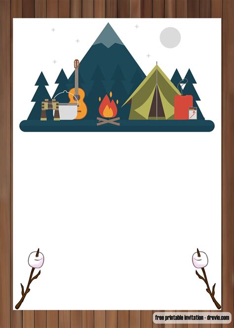 Free Printable Camping Birthday Party Invitations
