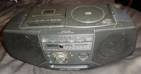 Vintage Retro Sony Cd Radio Cassette Corder Boombox Cfd V Tested