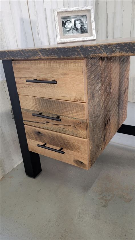 Buy Custom Reclaimed Wood Office Desk Barnwood Computer Desk Corner