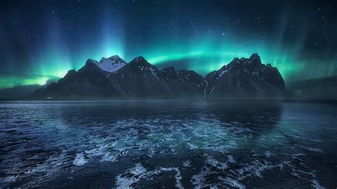 Hd Wallpaper Aurora Borealis Night Sky Alaska Northern Lights