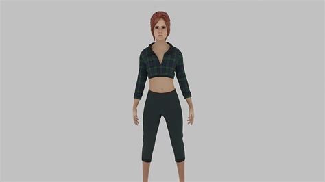 3d Model Woman Vr Ar Low Poly Cgtrader