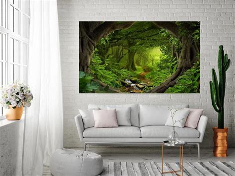 Enchanted Forest Wall Mural Wallpaper Peel And Stick Forest Etsy