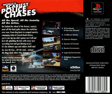 Worlds Scariest Police Chases 2001 Playstation Box Cover Art Mobygames