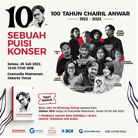 Sastra Gpu On Twitter Puisi Konser 100 Tahun Chairil Anwar Akhirnya
