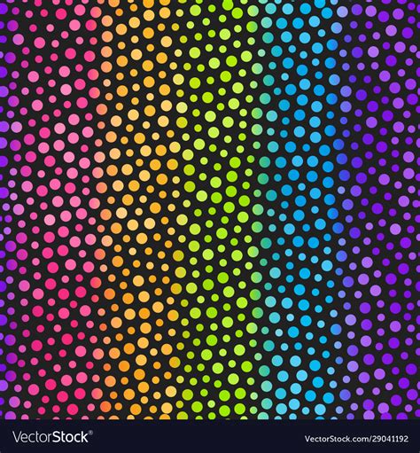 Rainbow Dots Seamless Pattern Royalty Free Vector Image