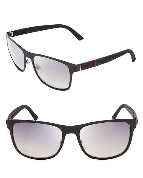 lyst gucci polarized wayfarer sunglasses in black for men