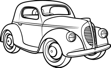 Vintage Classic Car Outline 27209567 Vector Art At Vecteezy