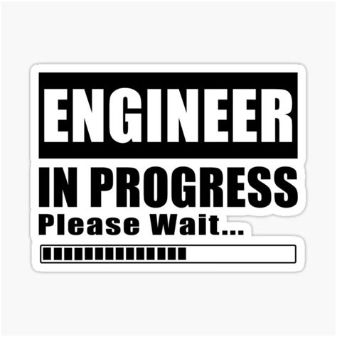 Engineer In Progress Please Wait Sticker For Sale By Mohamed5naser