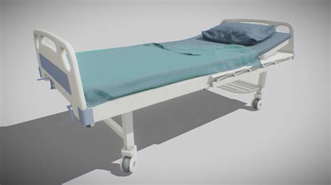 hospital bed 3d model by veebroush [40af44b] sketchfab