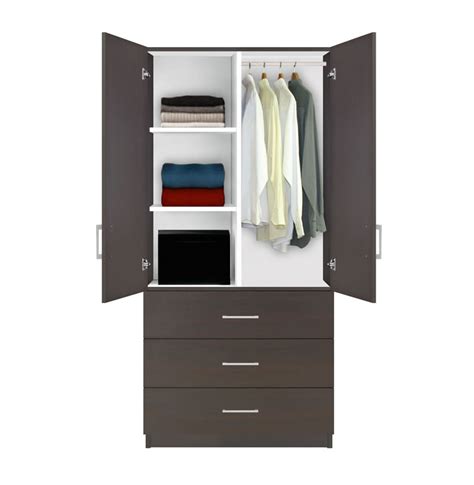 Ours come in styles that match our wardrobes and in different sizes so you can use them around your home, for instance a tall chest of drawers in a narrow hall. Alta Wardrobe Armoire - 3 Drawer Wardrobe, Shelves ...