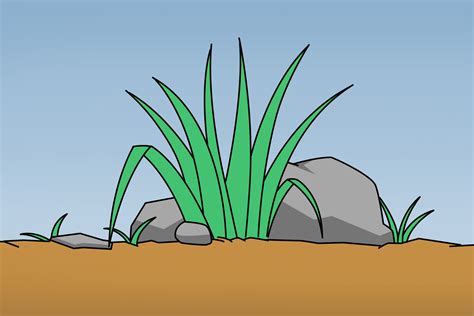 How To Draw Cartoon Grass