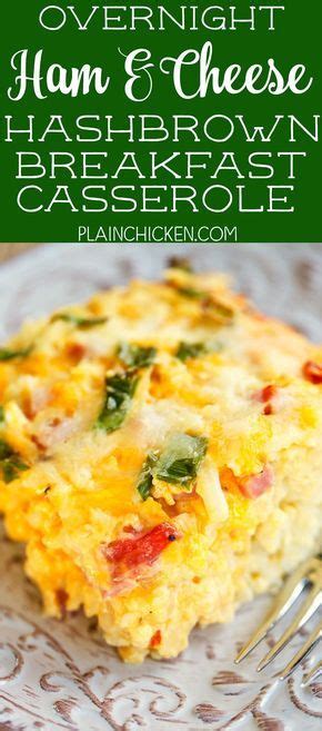 In a large bowl, whisk together eggs and milk. Overnight Ham and Cheese Hashbrown Breakfast Casserole - hash browns, cheese, ham… | Breakfast ...