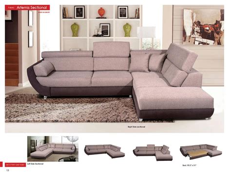 This right hand facing sectional set is a versatile piece that includes 3 sections which suits large families. ESF Artemis Modern Sand Grey Fabric Right Hand facing ...