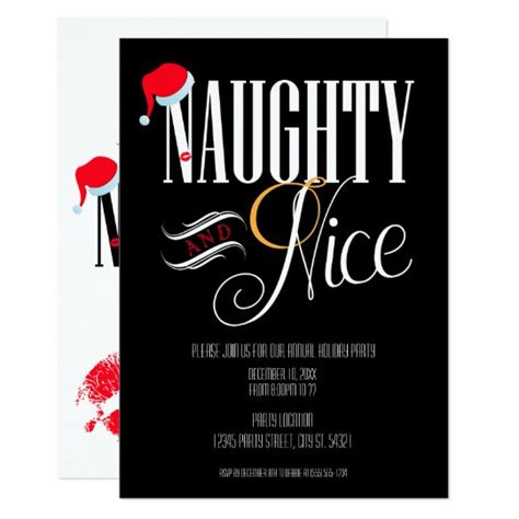 Naughty And Nice Holiday Party Invitations