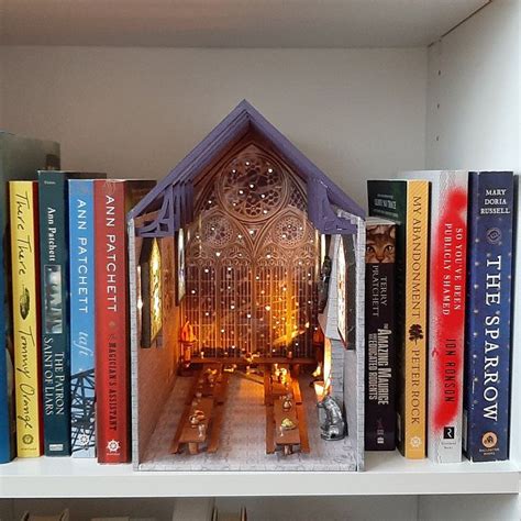 Wizard School Great Hall Blue Sp Book Nook Bookshelf Insert Etsy Harry Potter Room Decor