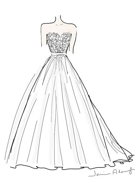 How To Design A Wedding Dress Dress Drawing Easy Dress Sketches