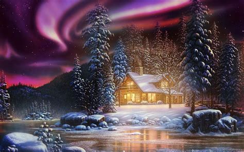 Winter Cabin Scenes Wallpaper 64 Images