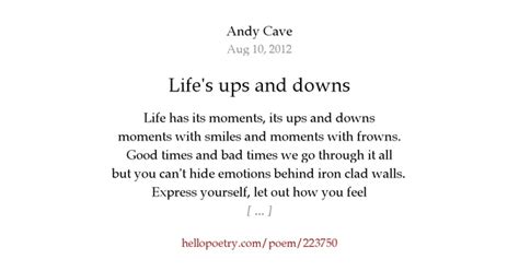 Lifes Ups And Downs By Andy Cave Hello Poetry