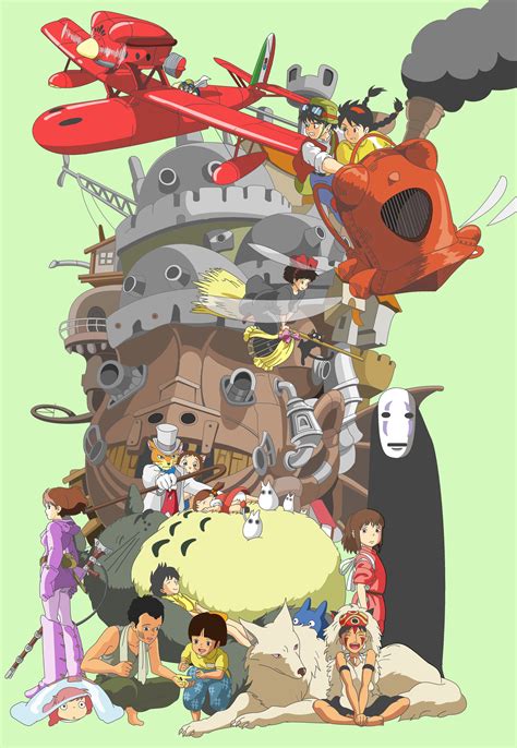 Studio Ghibli Collage Studio Ghibli Characters Studio Ghibli Poster