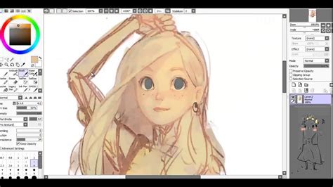 Speedpaint Paint Tool Sai Sunny Youtube