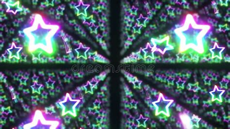 Rainbow Stars Falling Sparkle Bright Star Multicolor Abstract
