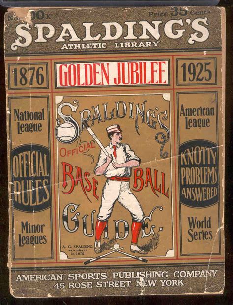 Lot Detail 1925 Spalding Baseball Guide
