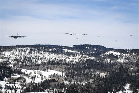 A Formation Of Mc 130j Commando Iis Fly Over Mountains Nara And Dvids