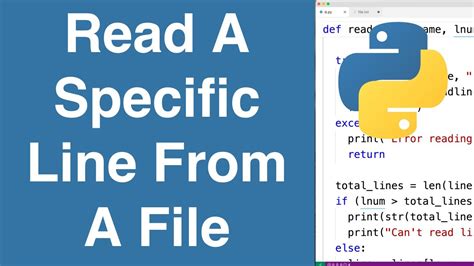 Read A Specific Line From A File Python Example Youtube