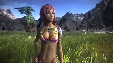 Ps Final Fantasy Xiii Serah Beachwear Dlc Video Wallpaper P Youtube