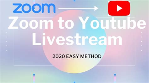 How To Livestream Zoom Meeting Webinar To Youtube Easy 2020 Youtube