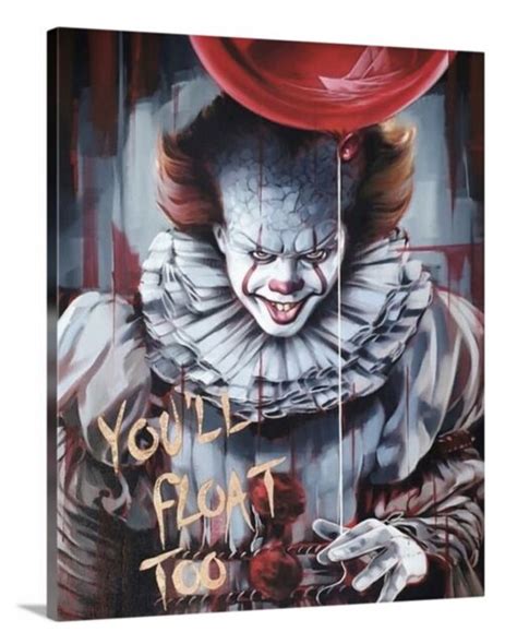 Pennywise It Canvas X Wallart Horror Movie Stephen King Clown Ebay