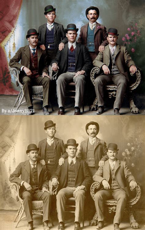 The Real Butch Cassidy Seated Right And Sundance Kid Seated Left