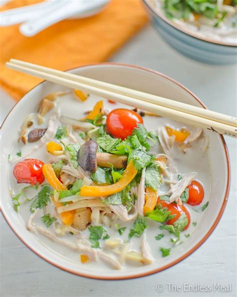 Many varieties of coconut soups exist in the world, including ginataan, laksa, sayur lodeh, soto, and tom kha kai, and myriad ingredients are used. Thai Coconut Turkey Soup | Turkey soup, Healthy soup ...